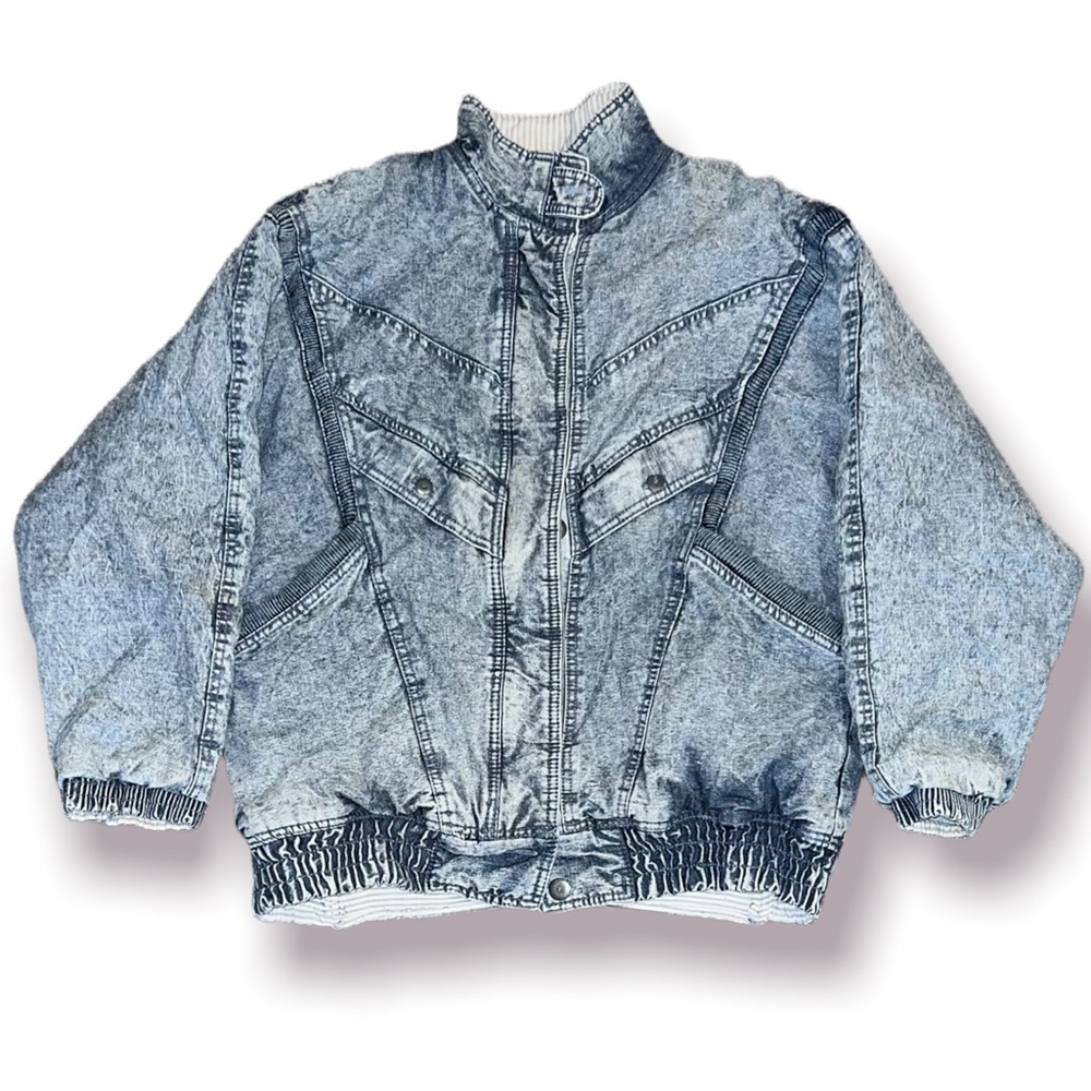 80’s VINTAGE East West acid wash jeans jacket